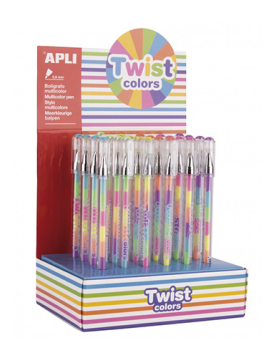 Esferográfica Apli Gel Twist Colors