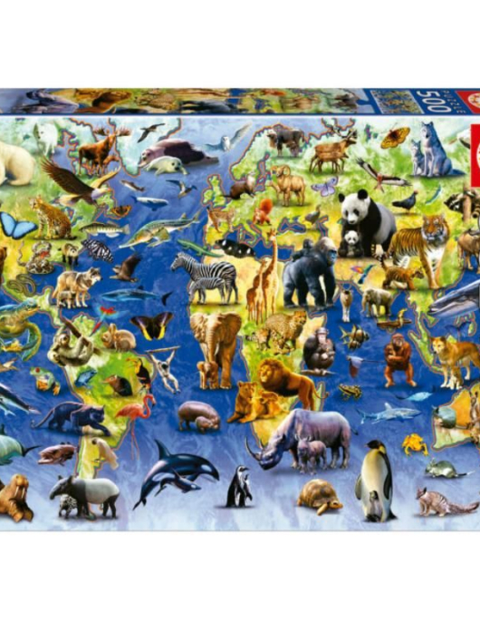 Puzzle Educa 500pcs Espécies em Perigo de extinção