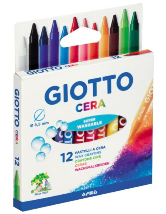 GIOTTO Lápis de Cera, Embalagem de 12 Unidades