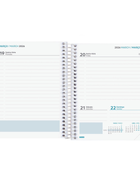 Agenda escolar 2025/2026 vista diária