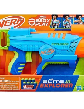 Nerf Elite Jr Explorer - Lançador Fácil de Usar para Meninos e Meninas a Partir de 6 Anos