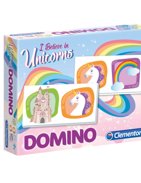 Clementoni – Dominó de Bolso Unicórnio, 18033, multicolor