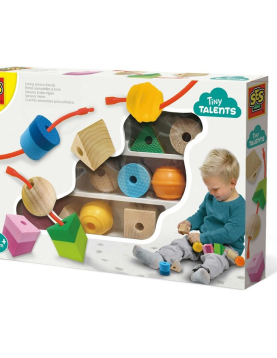 ES CREATIVE Conjunto de Brincar Infantil Tiny Talents – Contas Sensoriais para Enfiar