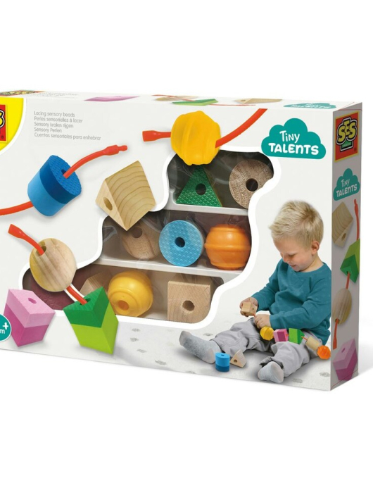ES CREATIVE Conjunto de Brincar Infantil Tiny Talents – Contas Sensoriais para Enfiar