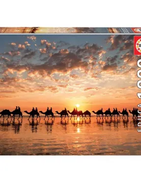 Puzzle Educa Borras Pôr do Sol Dourado em Cable Beach Austrália Quebra-cabeça 1000 peças