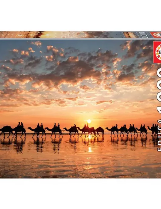 Puzzle Educa Borras Pôr do Sol Dourado em Cable Beach Austrália Quebra-cabeça 1000 peças