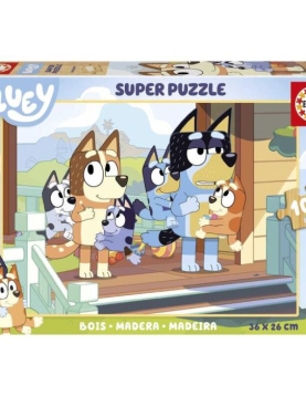 Puzzle Educa madeira 100 peças Bluey