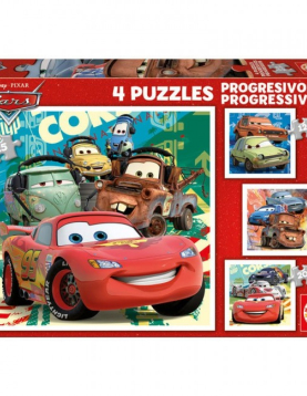 Puzzle Educa Progressivo 4 em 1 Cars Disney
