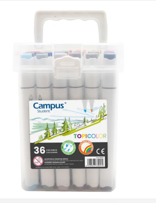 Marcador Dupla Ponta Campus Topicolor