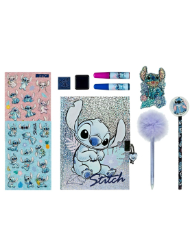 Set diário glitter Stitch