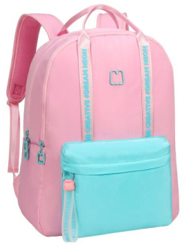 Mochila Escolar Marshmallow Neon Rosa