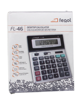 Calculadora De Secretária FEGOL FL-46 12 DÍGITOS