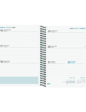 Agenda Escolar Semanal 2025/2026 Capa Plástica