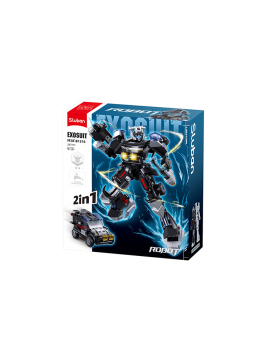 Blocos Construção carros polícia 2 em 1