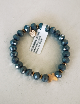 Pulseira Elástica com Cristal Facetado