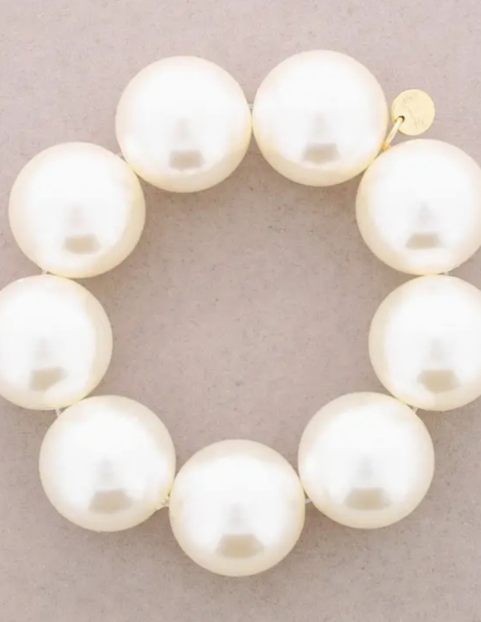 Pulseira Elástica Pérolas 25mm