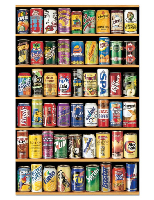 Puzzle 1000 pcs MINI Latas Refrigerantes - EDUCA